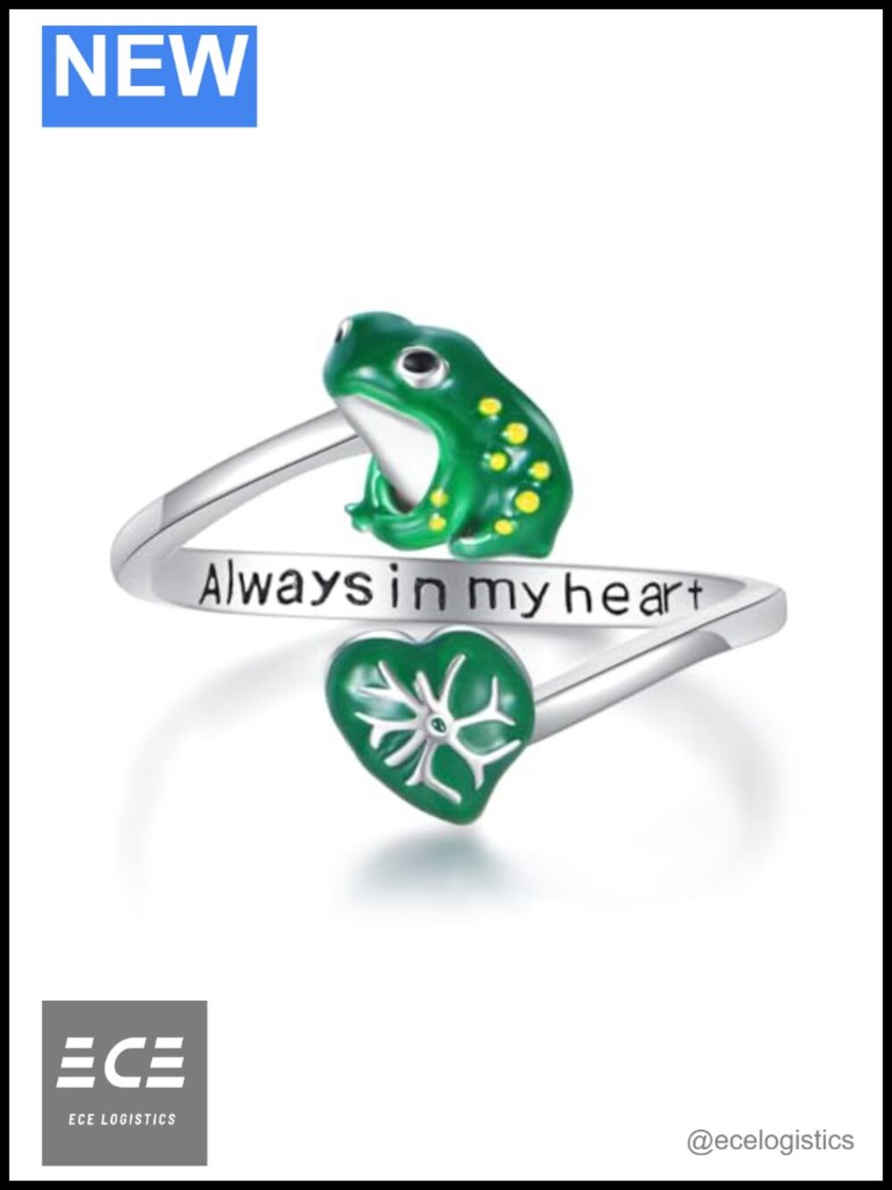 925 Sterling Silver Frog Open Ring Adjustable Animal Jewelry Gift for Women